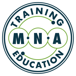 logo with text MNA training, education