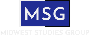Midwest Studies Group logo - Blue box with letters MSG