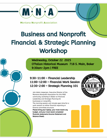 MNA Business / Nonprofit Financial & Strategic Planning Workshop, Baker MT